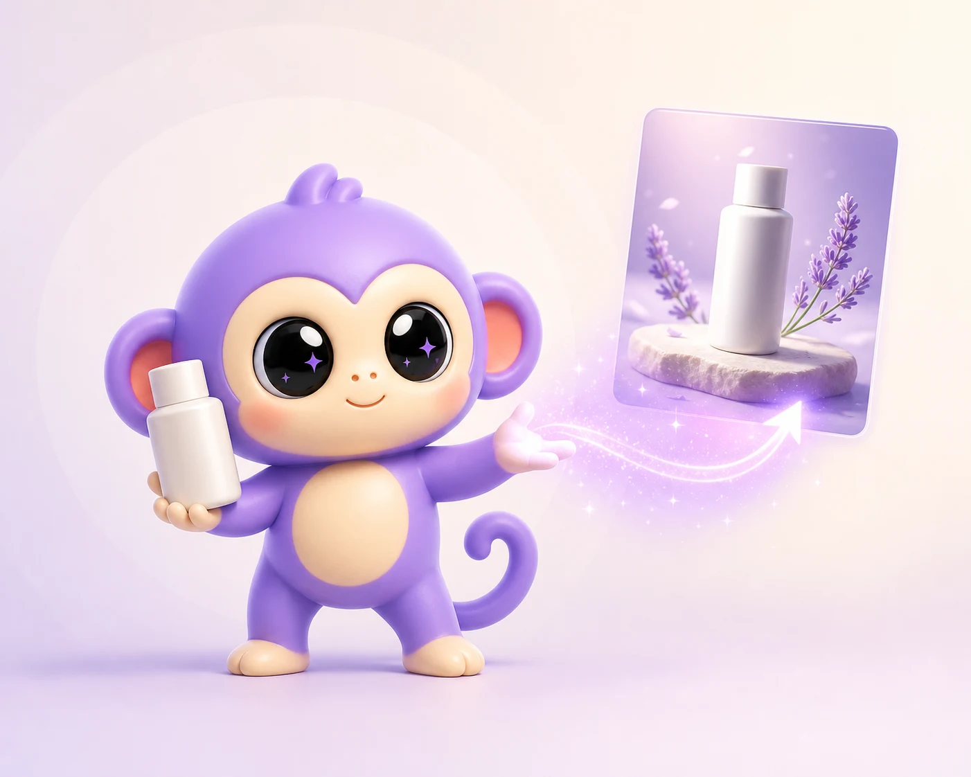 Moki convierte una foto de producto en una imagen publicitaria lista para vender
